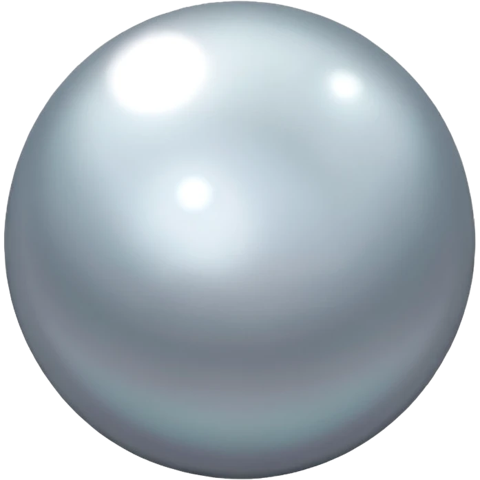 Perla de mar plateada emoji