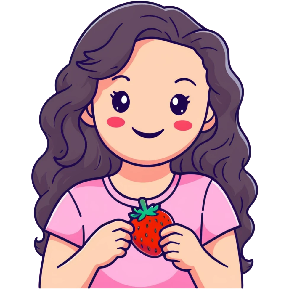 strawberry girl emoji
