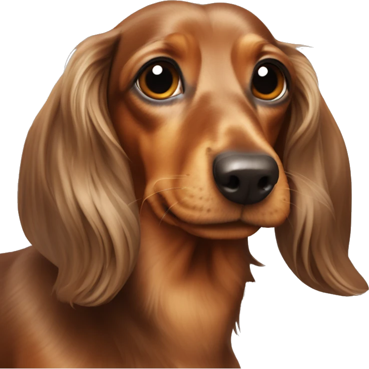 2 dachshunds long hair emoji