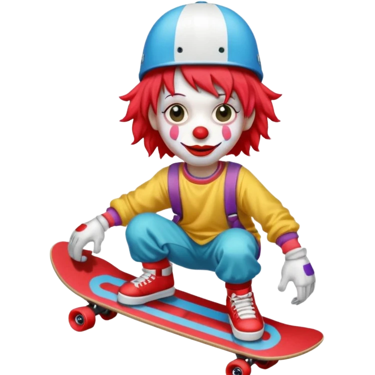 skater clown emoji