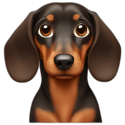 dog  daschund  brown  graphic designer emoji