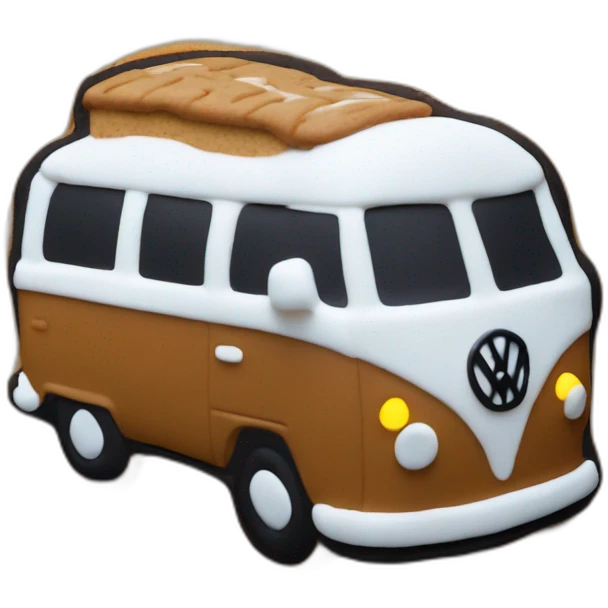 Vw camper gingerbread cookie emoji