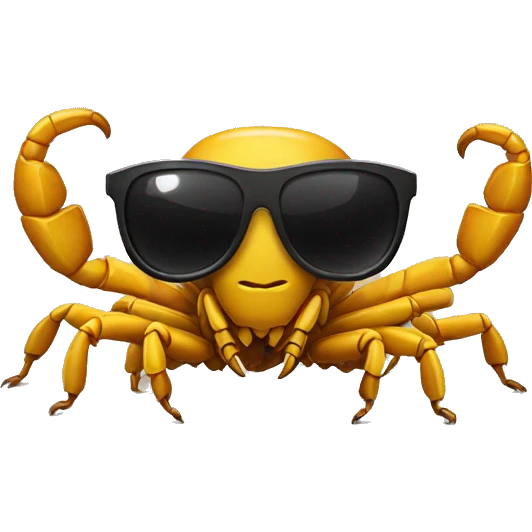 Scorpion with sunglasses emoji