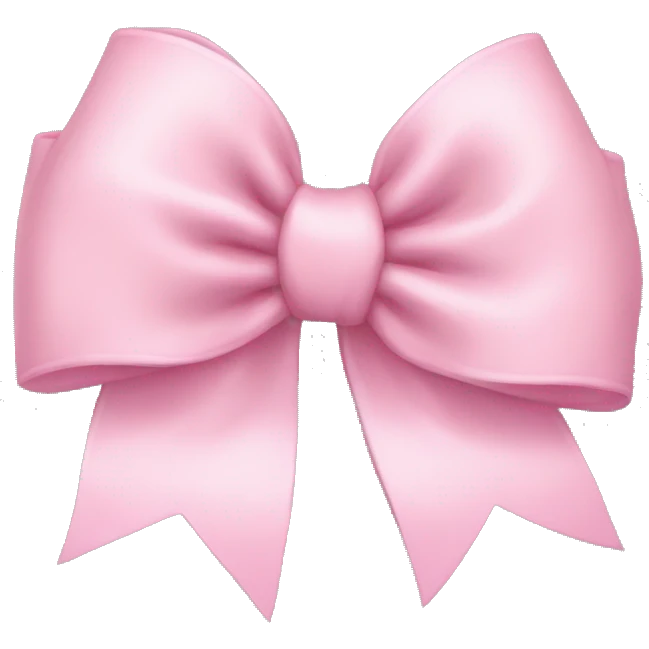 Baby pink bow emoji
