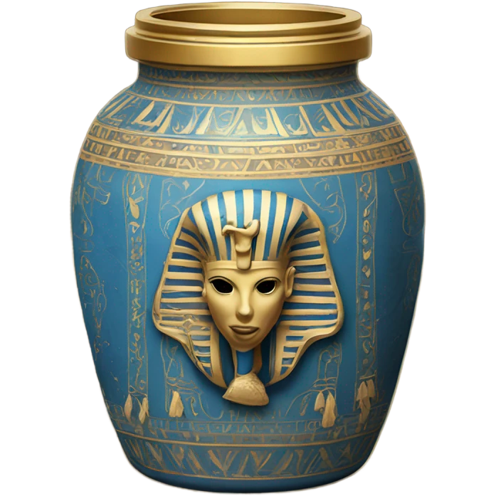 flame on jar egypt gold white blue  emoji