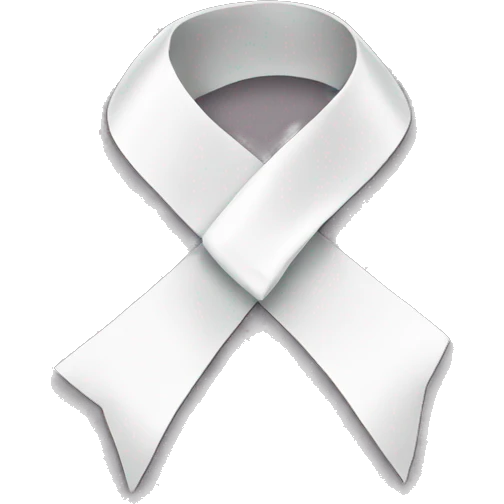 white ribbon emoji