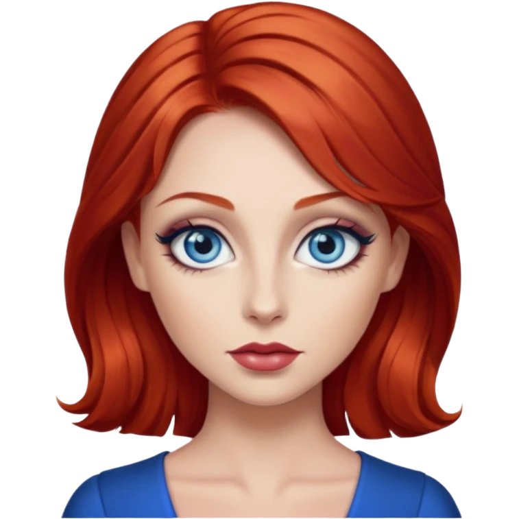 red hair big blue eyes glamorous  emoji
