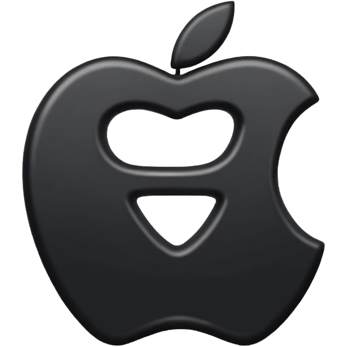 yuan sign symbol in matte black color, apple emoji style, no text emoji