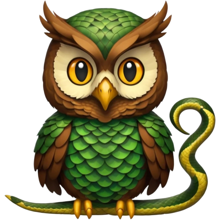 gufo e serpente emoji