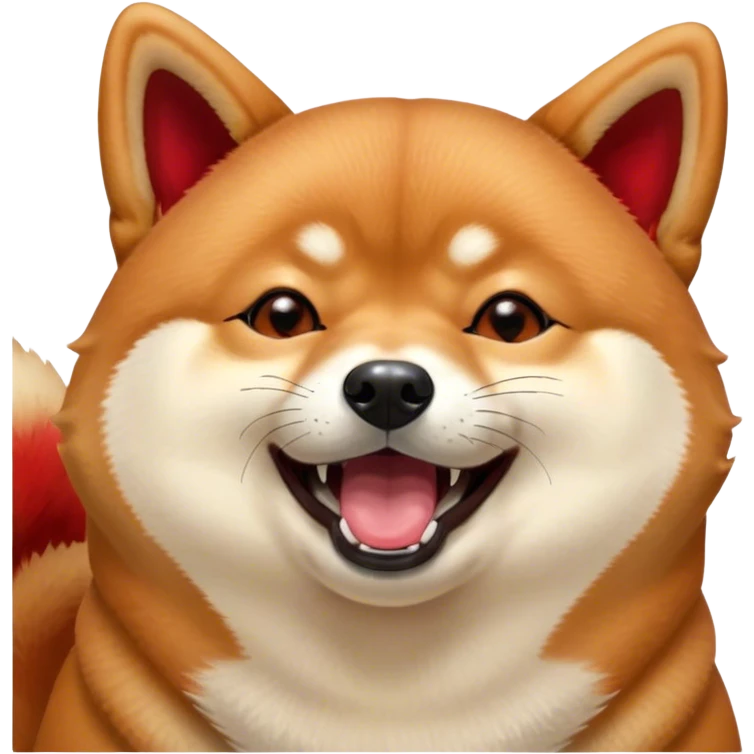 Cinematic Cute Yawning Shiba Inu Portrait Emoji, Head tilted slightly with a dramatic, wide-open yawn, showcasing a vibrant red fur with a soft creamy underbelly, floppy ears slightly drooping, round brown eyes barely open in drowsy contentment, Simplified yet irresistibly adorable features, highly detailed, glowing with a soft, cozy glow, high shine, relaxed yet expressive, stylized with a touch of whimsy, bright and endearing, soft glowing outline, capturing the essence of a sleepy yet affectionate companion, so drowsy it feels like it could stretch out of the screen and curl up for a nap! emoji