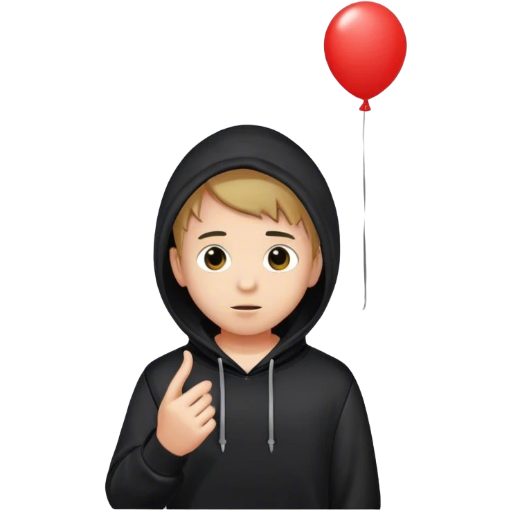 boy with balloon in hoodie emoji