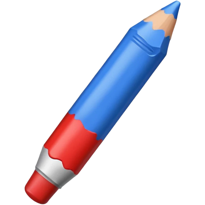 white crayon , blue crayon , red crayon emoji