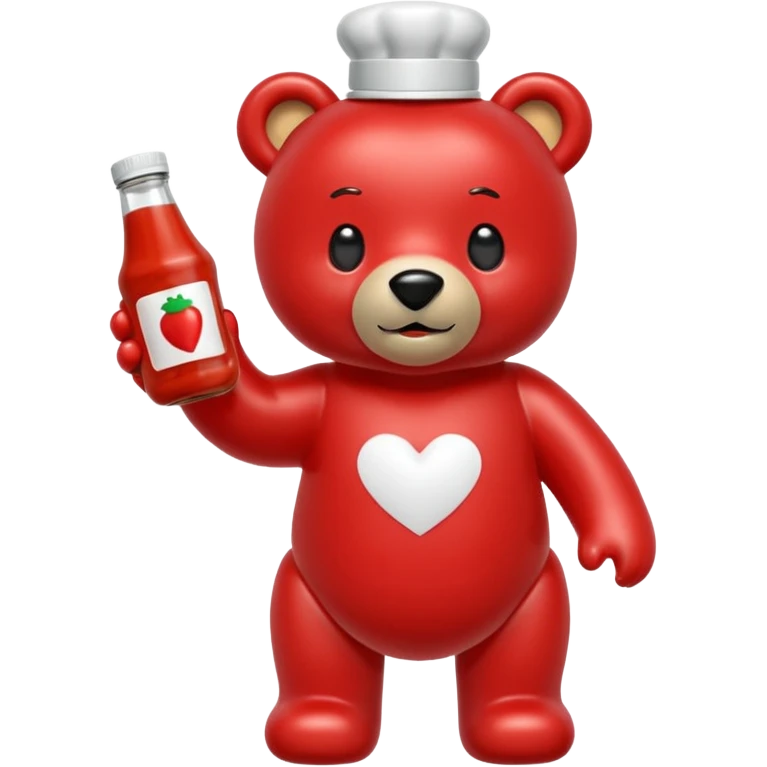 Make an emoji out of a ketchup bear. emoji