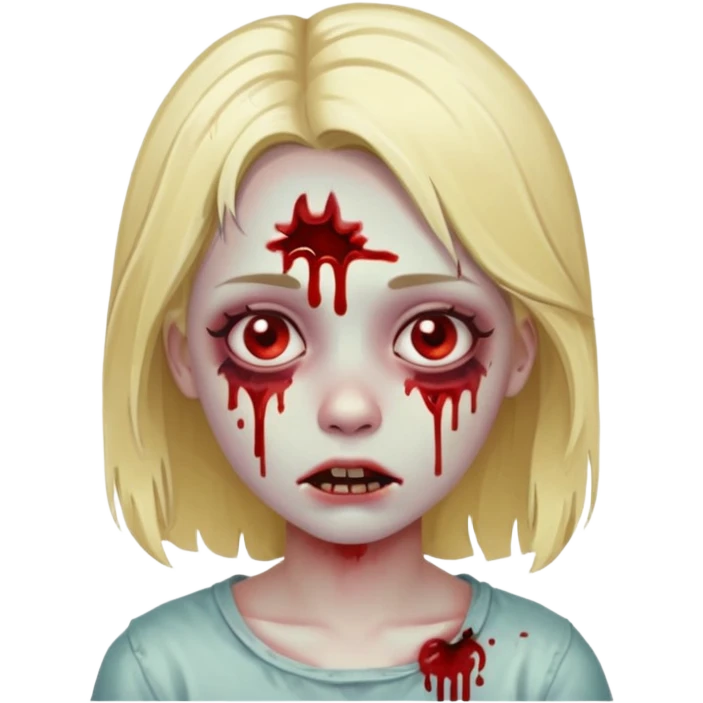 Faça uma jovem zombie loira emoji