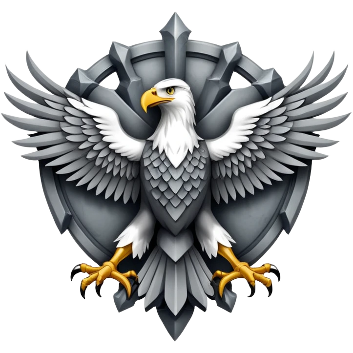 Game of thrones style eagal Sigil in Stark Colors emoji
