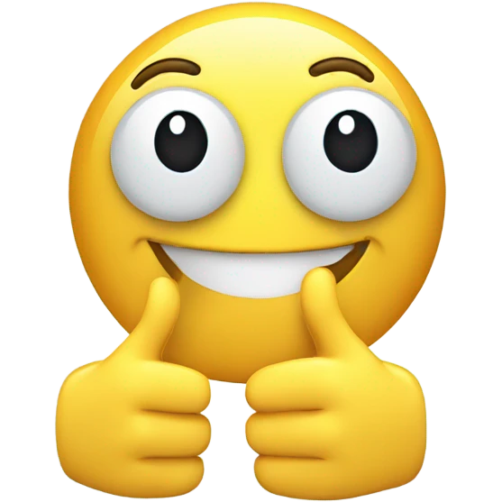 Smiley with 2 thumbs up emoji