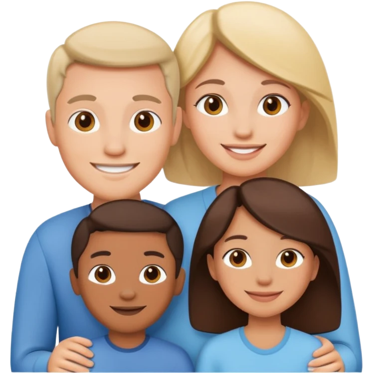 family of four icon emoji