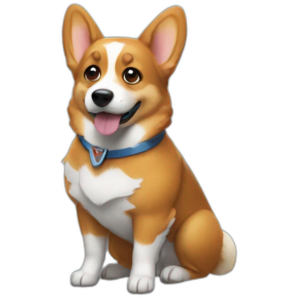 superhero corgi emoji