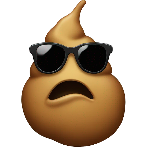 Poop with sunglasses  emoji