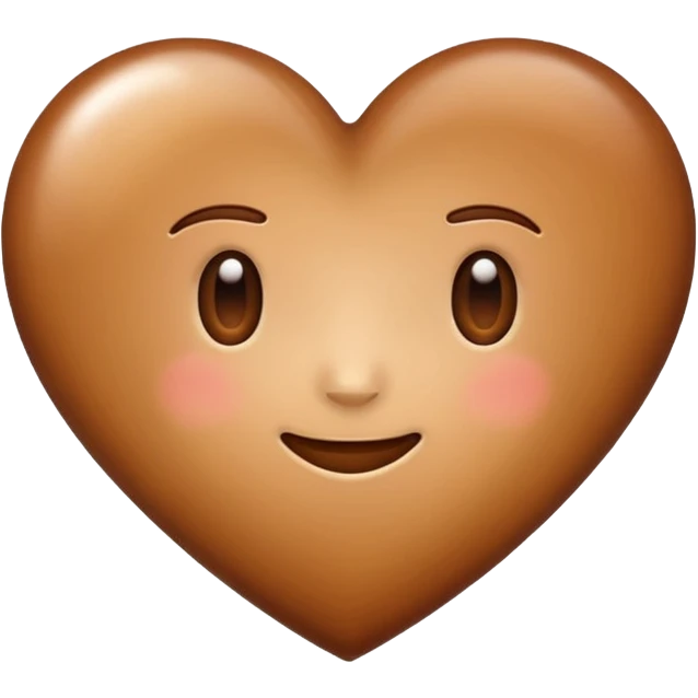 Can you do an iphone heart emoji but a hazel-brownish color  emoji