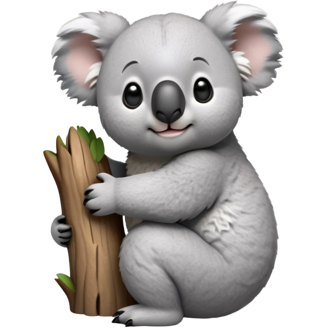 cinematic-koala-realistic-full-body-clinging-emoji,-round-plump-frame-clasped-to-a-gum-tree-branch,-soft-grey-fur-textured-and-fluffy,-oversized-fluffy-ears-twitching-slightly,-dark-expressive-eyes-peering-sleepily,-clawed-paws-gripping-bark-firmly,-simplified-yet-realistic-focused-features,-highly-detailed,-glowing-with-a-gentle-warmth emoji
