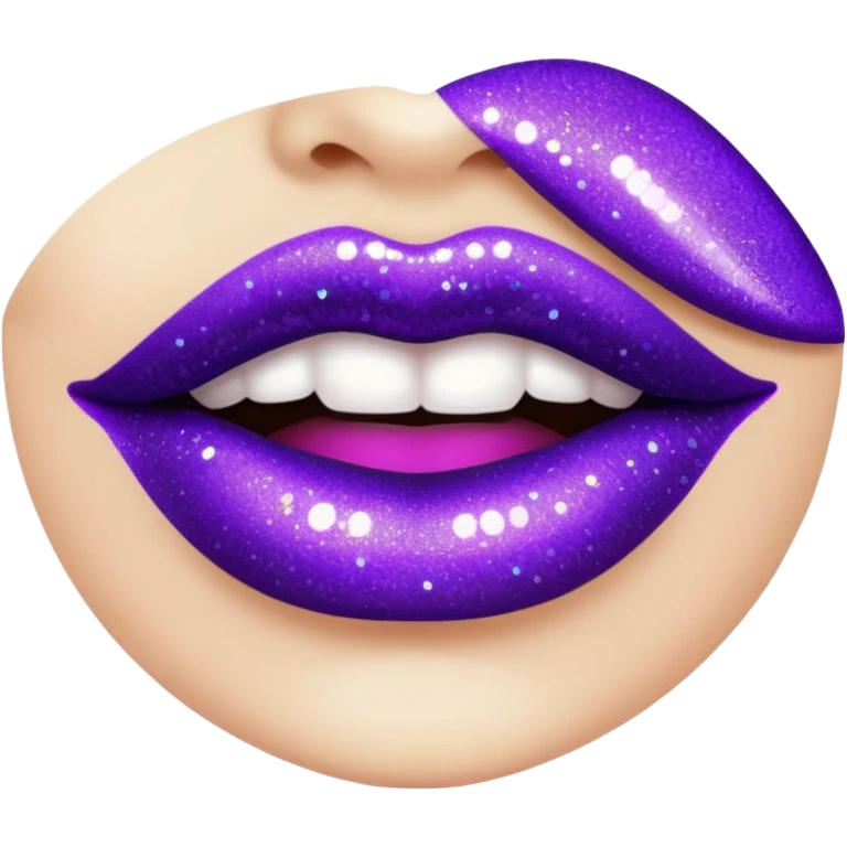 glitter purple lipstick emoji