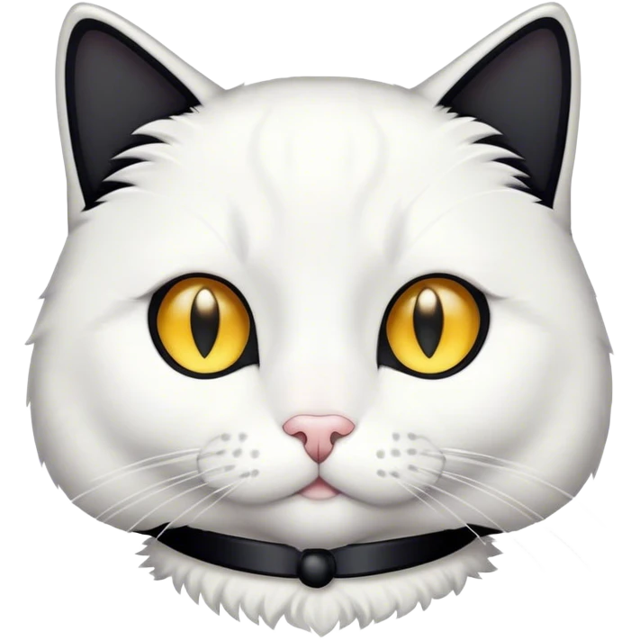 Tuxedo Cat with more white than black emoji