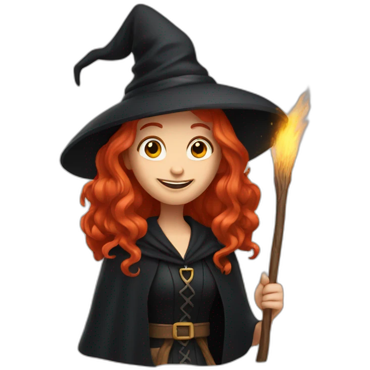 The red-haired witch emoji