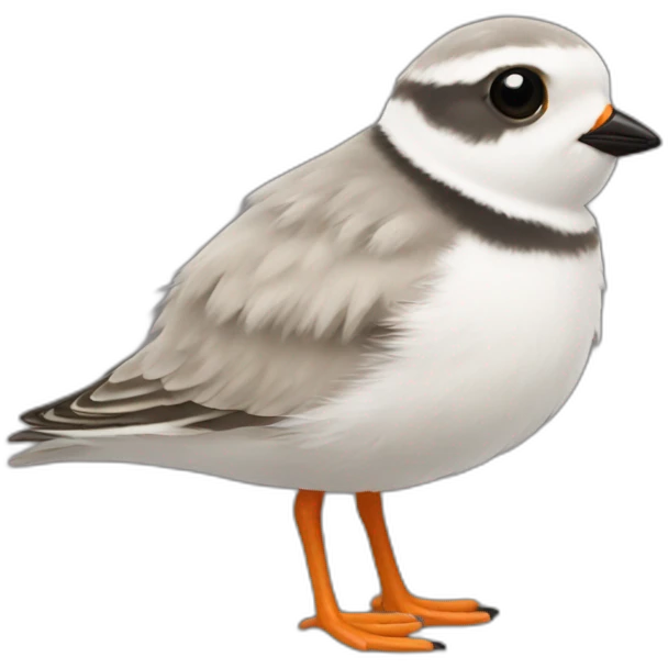 Piping plover cute fluffy emoji