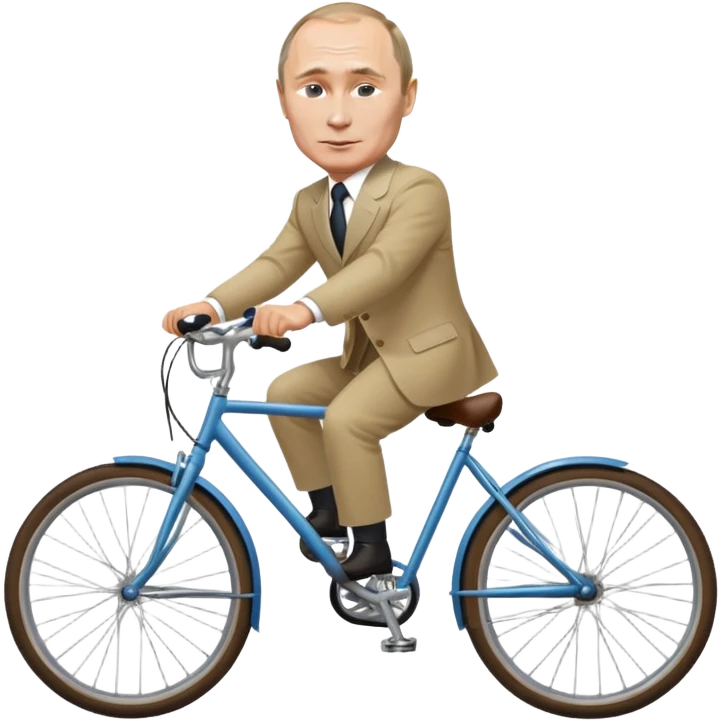 Vladimir Putin riding a bicycle emoji