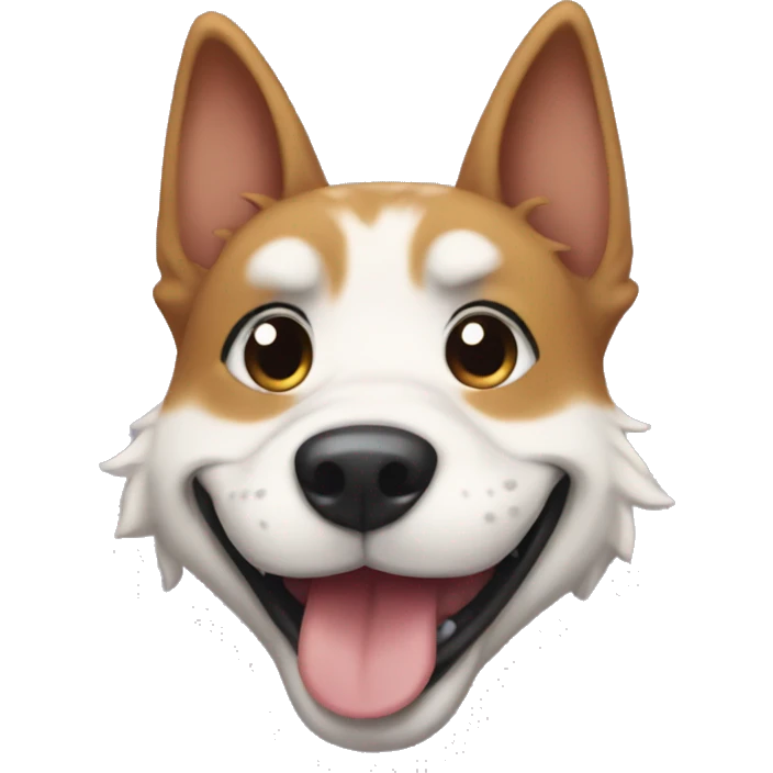 2D anime dog smiling emoji