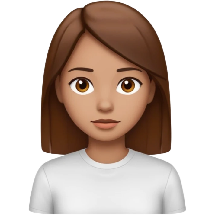 femme cheveux lisses bruns emoji