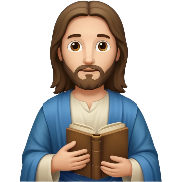 Jesus with bible emoji
