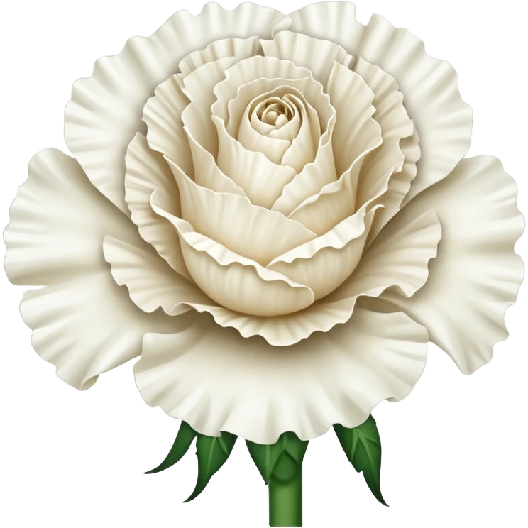 White Carnation flower emoji