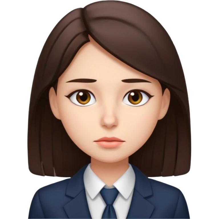 a female brunette on long workdays emoji