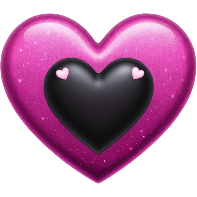 BLACKPINK-inspired gothic heart ,  hearts, black and pink, cute,  emoji