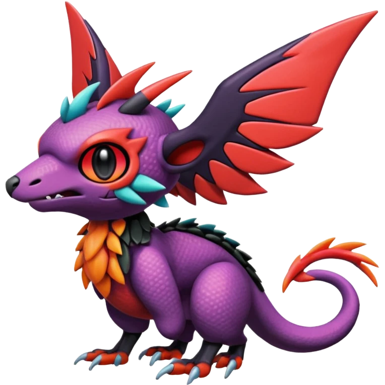  exotic tropical cyber-Litten-Noivern-Stitch-Noibat-Trico-Fakémon-Pokémon-Vernid-creature emoji