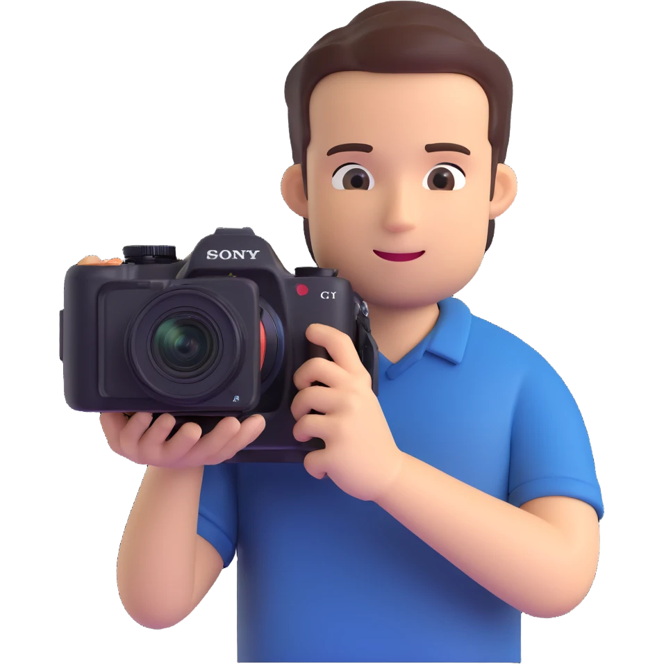 photographer with sony camera emoji