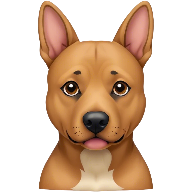 Pit bull/german shepherd mixed dog with floppy ears emoji