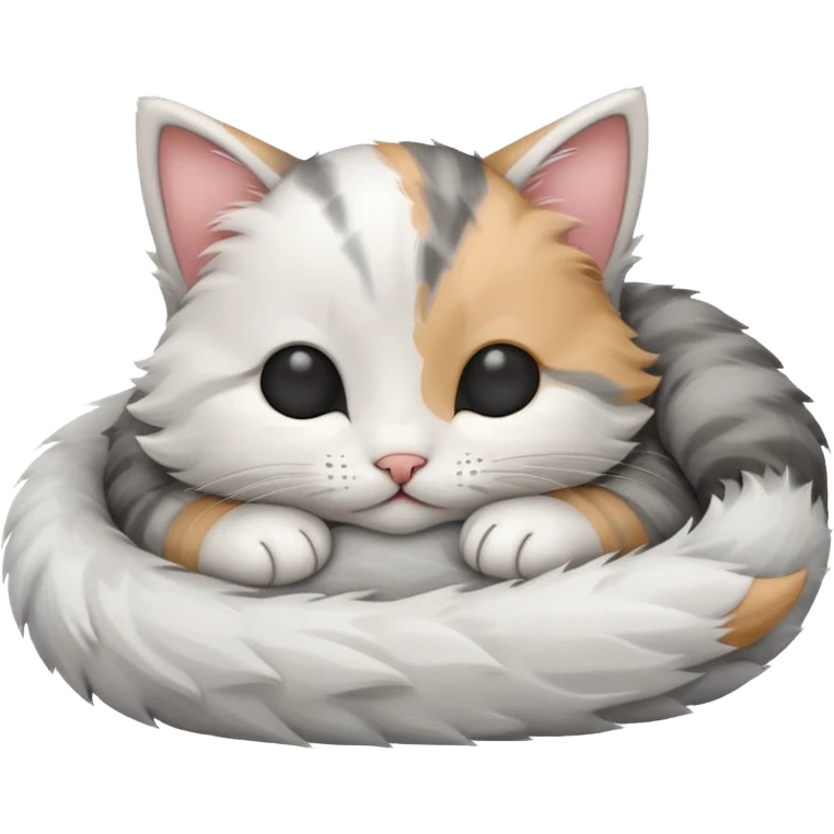 a cute kitten sleeping emoji