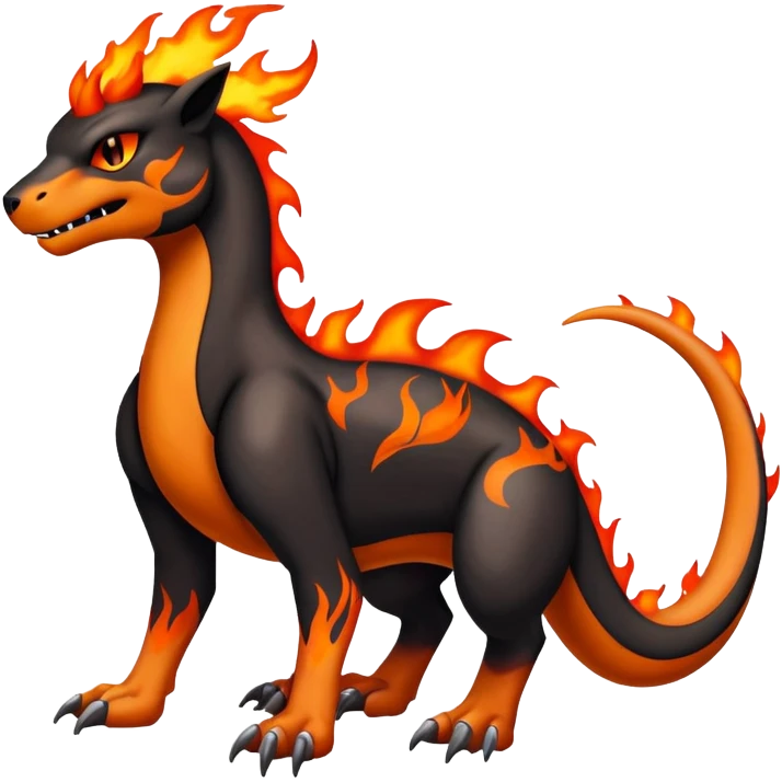 Houndoom-Charmeleon-Fakémon-hybrid-creature (full body)  emoji
