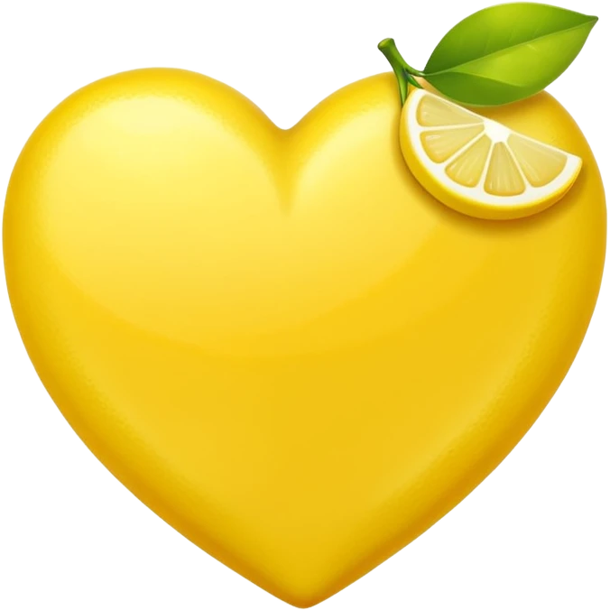 yellow heart with a lemon slice emoji