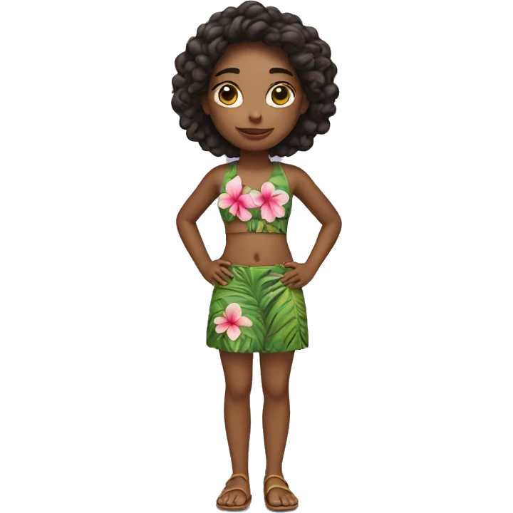 Girl ready for Hawaii emoji