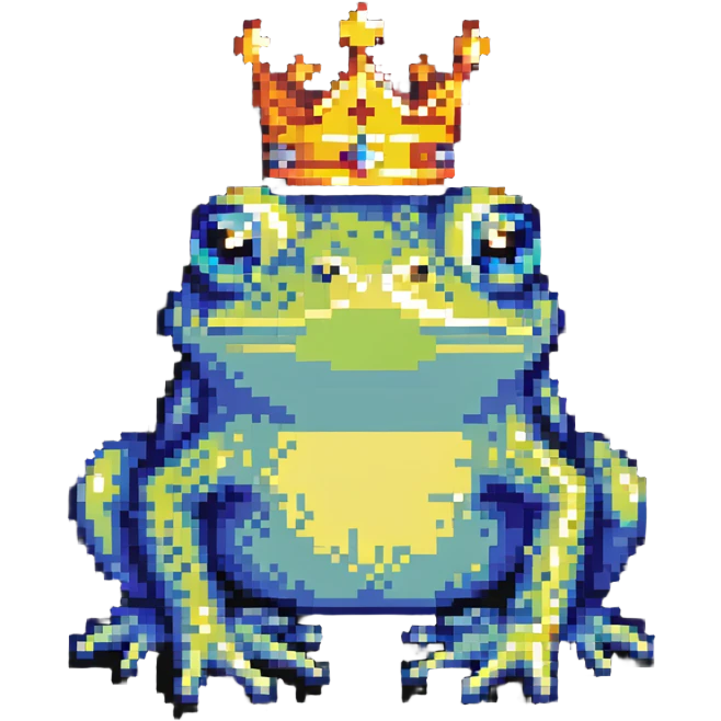 crowned frog emoji