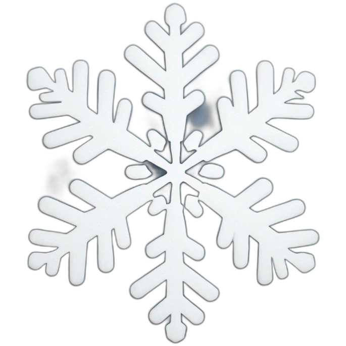 5 White Snowflake emoji