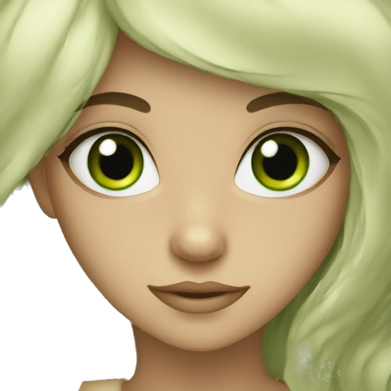 Girl with green eyes emoji