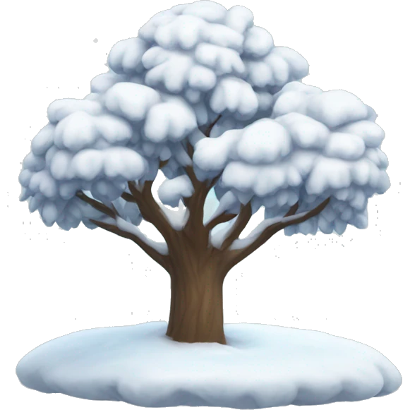 Pone tree with snow  emoji