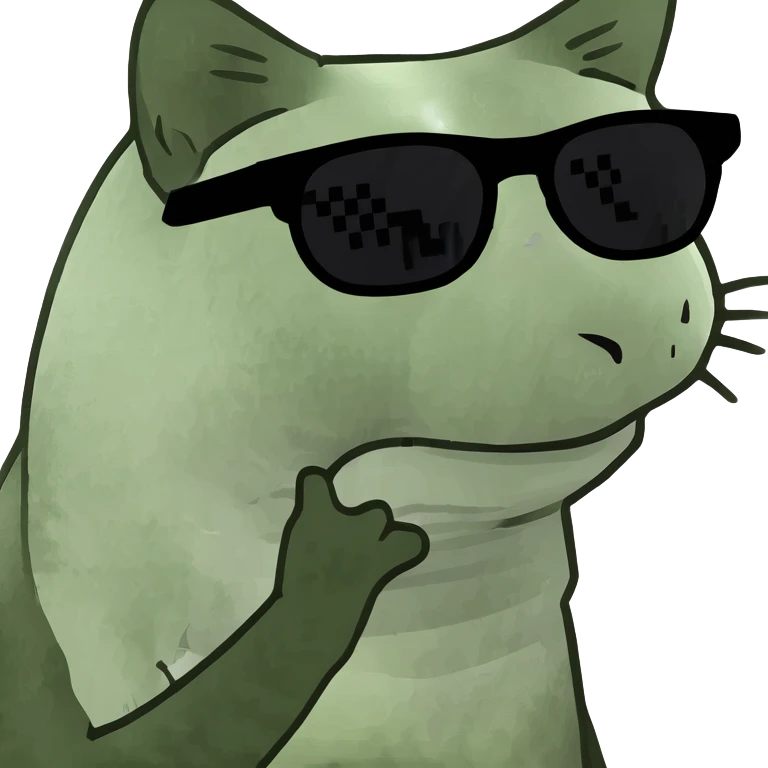 Cat with sunglasses emoji