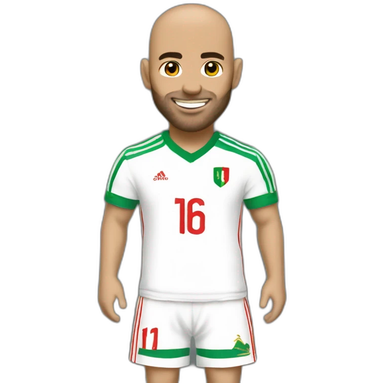 Zidane avec un maillot de l'Algérie emoji