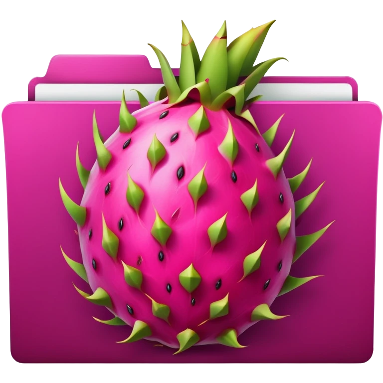 file folder with dragon fruit picture  emoji